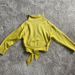 Love by Design Yellow Sweater (with bottom tie)